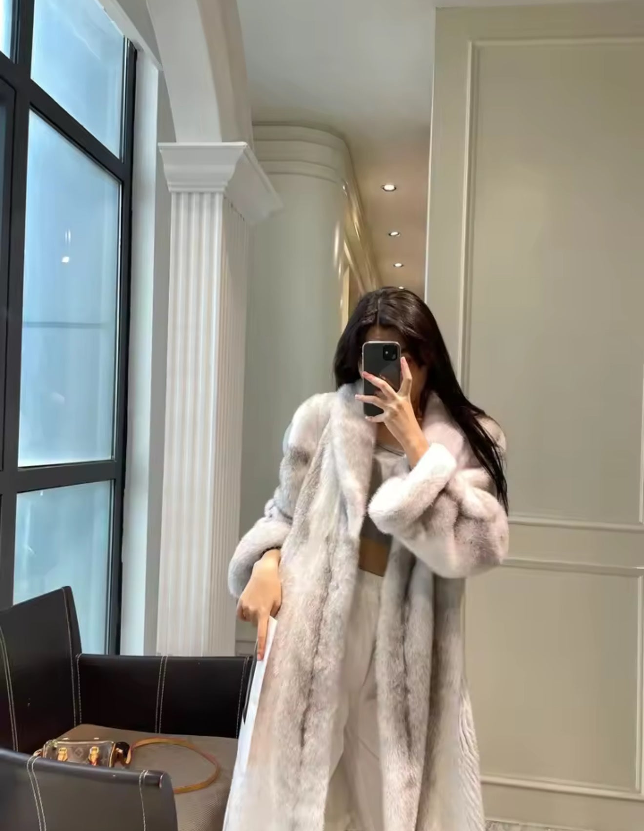 Faux Fur Polarfox Long Coat